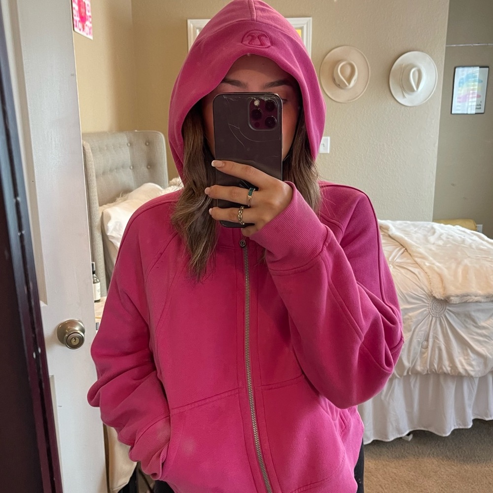 Lululemon Sonic Pink Scuba Oversized Full Zip